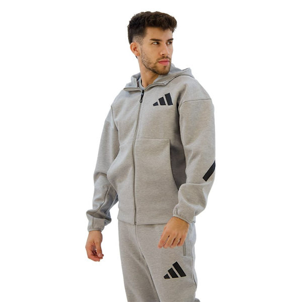 Adidas New Z.n.e Sweatshirt Med Lynlås Grå M / Regular Mand