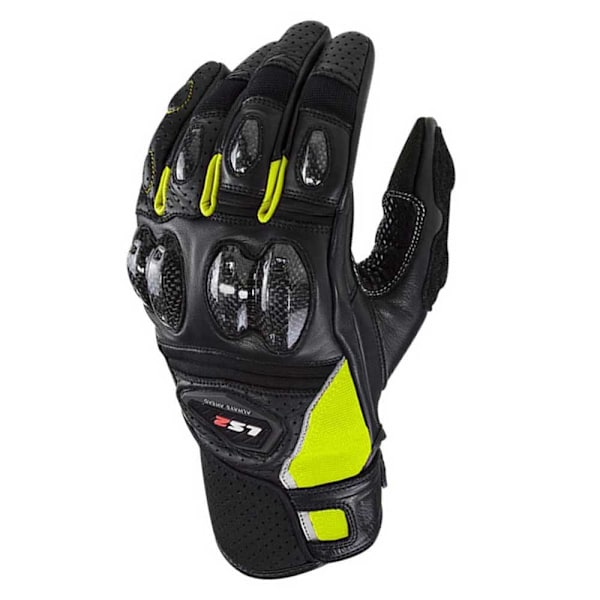 Ls2 Textil Læderhandsker Spark 2 Sort M