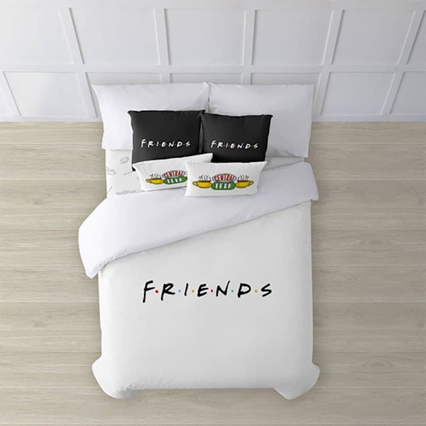 Play Fabrics Dynetæppe Med Knapper Friends Til Seng På 120 Cm 200x200 Cm