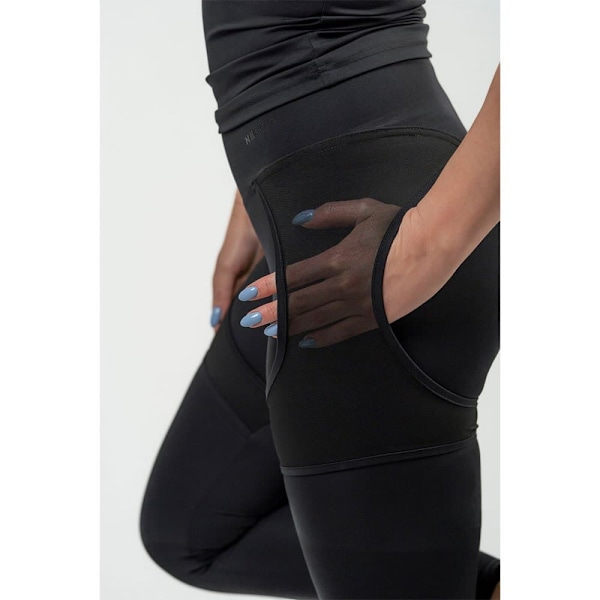 Nebbia Leggings Hög Midja Intense Mesh Svart XS Kvinna