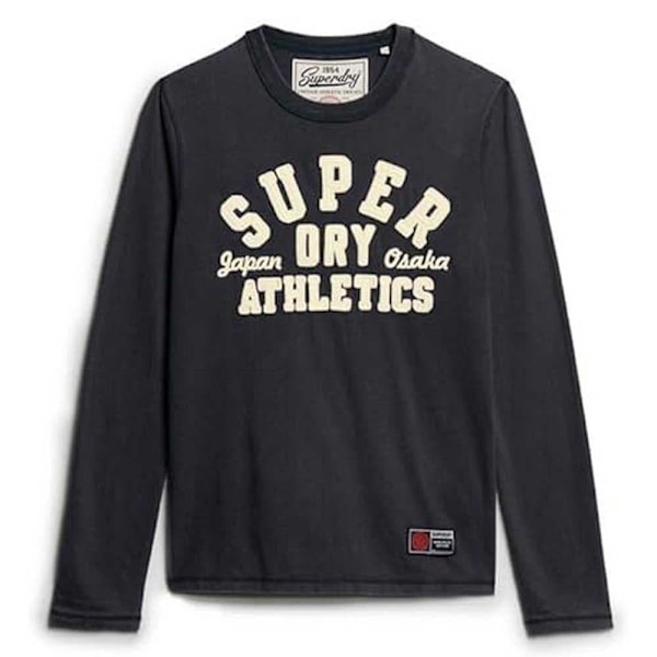 Superdry Vintage Athletic T-shirt Med Lång ärm Svart L Man