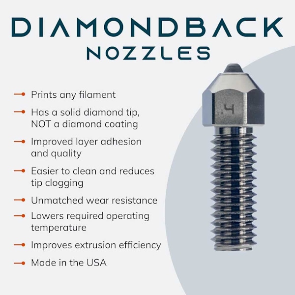 Diamondback K1 Compatible 3d-skrivarmunstycke 0.4 Mm