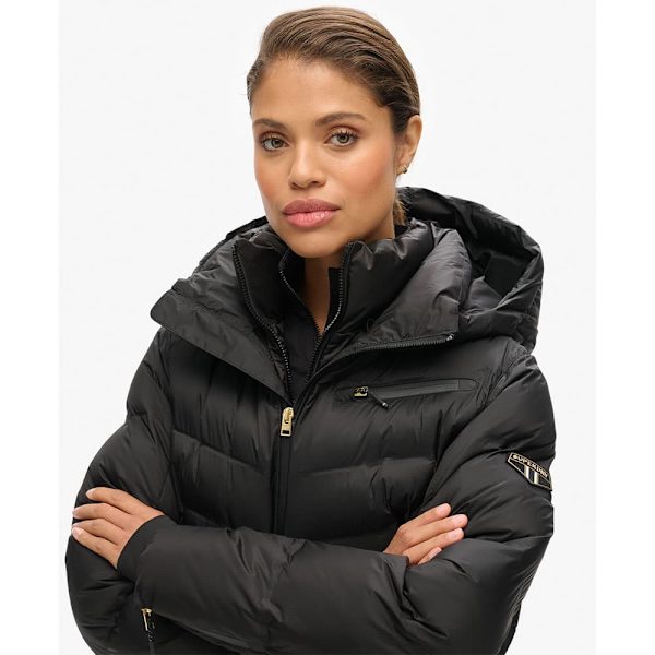 Superdry Luxe Jakke Sort M Kvinde