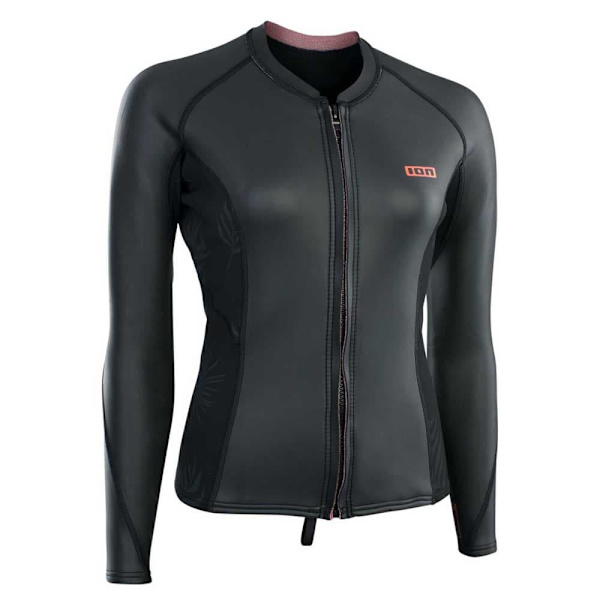 Ion Kvinde Langærmet Fuld Lynlås Rashguard Neo Top Skin 2 Mm Sort M