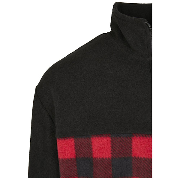Urban Classics Patterned Polar Fleece Track Jakke Sort M Mand