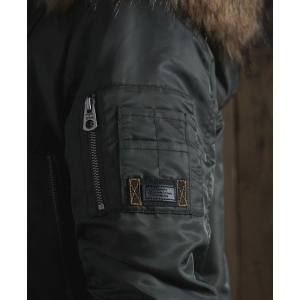 Superdry Jacka Nylon Flight Bomber Grönt S Kvinna