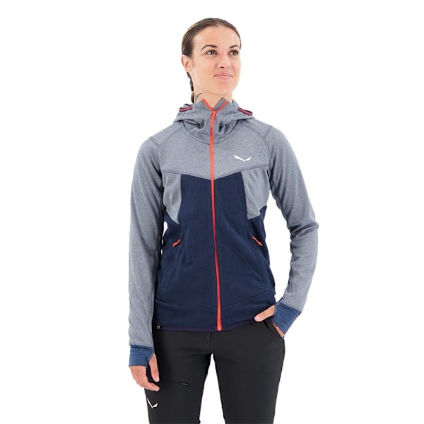 Salewa Fleece Med Huva Puez Hybrid Polarlite Blå XS Kvinna