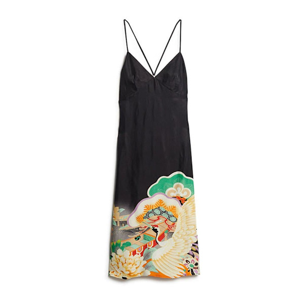 Superdry Printed Slip ärmlös Lång Klänning Flerfärgad L Kvinna