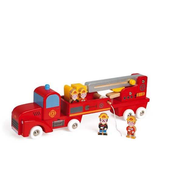 Janod Story Giant Firefighters Truck Gul,Röd 24 Months-6 Years
