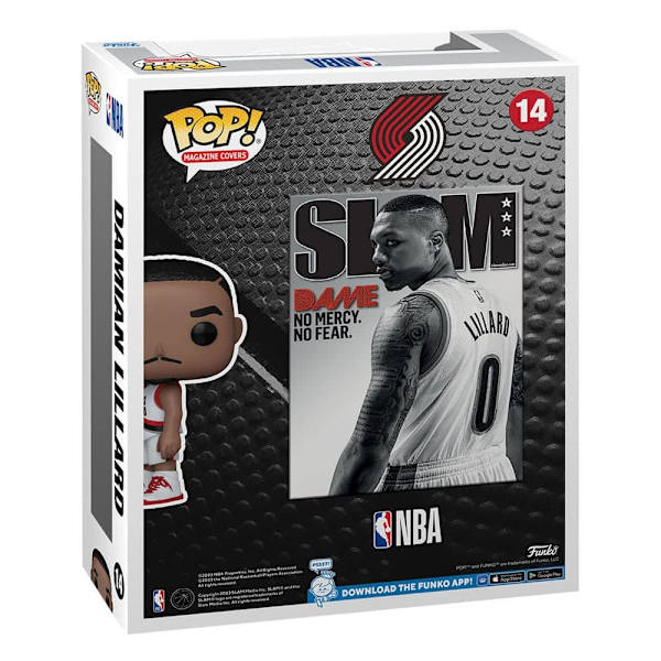 Funko Figur Damian Lillard Slam Magazin 9 Cm Nba Grå