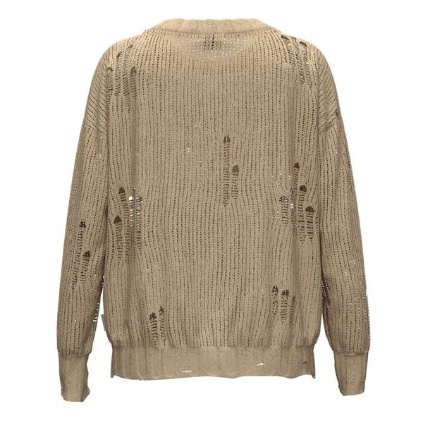 Hugo Tröja Sladder Beige M Kvinna
