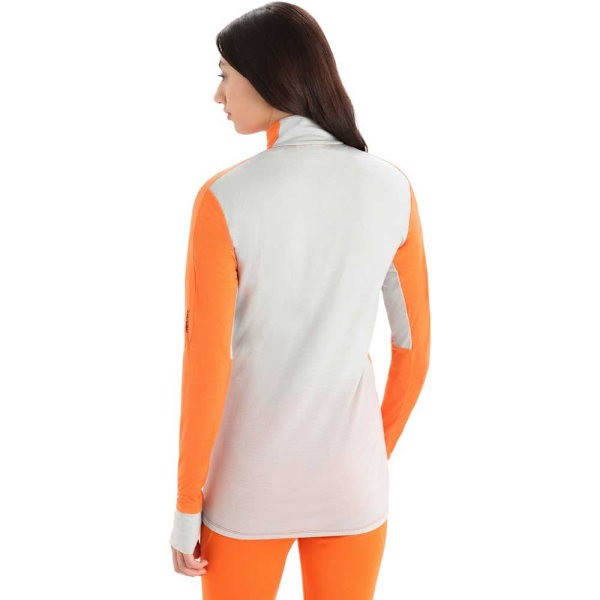 Icebreaker Zone Knit Zip Tröja Orange L Kvinna
