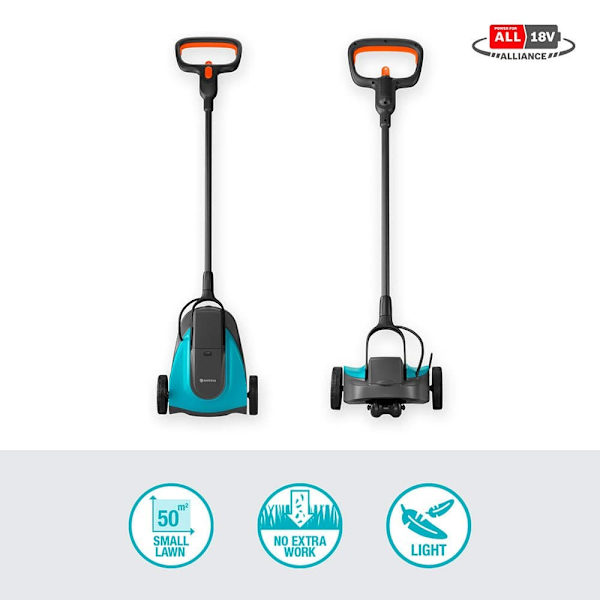 Gardena Elektrisk Gräsklippare Handymower 22/18v Batery