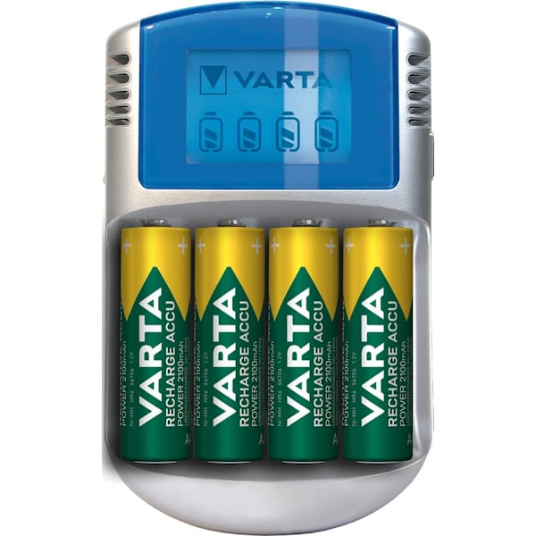 Varta Lcd Oplader 12v Usb+4 2600mah Mignon Aa Søvfarvet