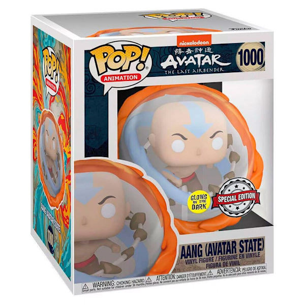 Funko Pop Avatar Aang All Elements Glow In The Dark Exclusive Flerfärgad