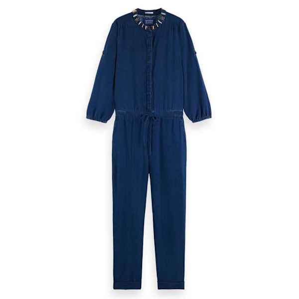 Scotch & Soda Jumpsuit Indigo Tencel Blå 36 Kvinna