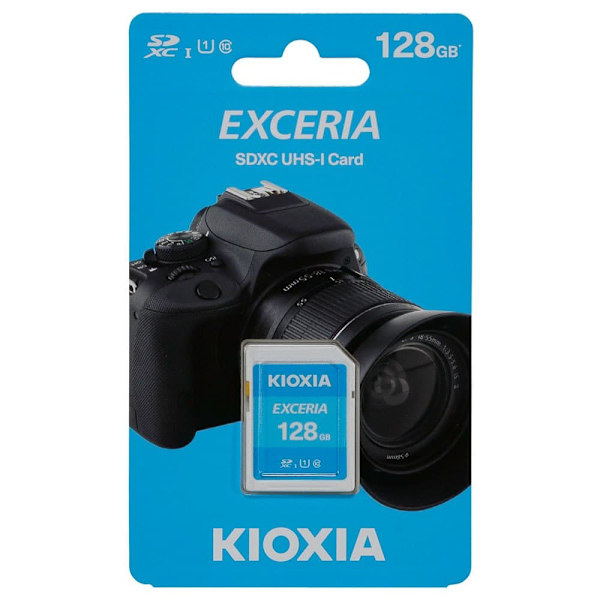 Kioxia Minneskort Exceria Sdxc 128gb Class 10 Uhs-1 Blå