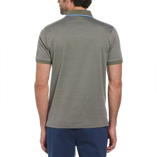 Original Penguin Jacquard Eng Stripe Kortærmet Polo Grå S Mand