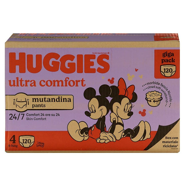 Huggies Ble Str Ultra Comfort 4 120 Enheder Gylden