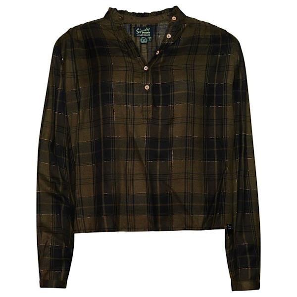 Superdry Pitkähihainen Pusero Check Ruskea S Nainen