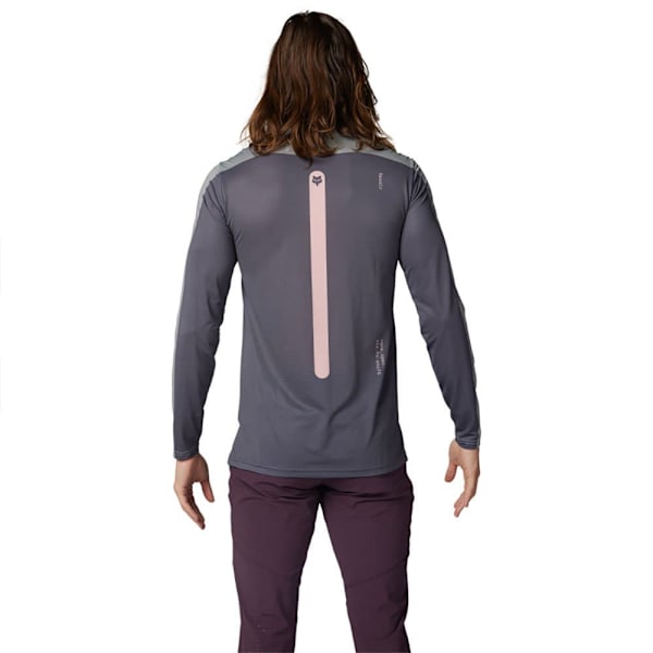 Fox Racing Mtb Flexair Aviaton Race T-shirt Med Lange ærmer Grå M Mand