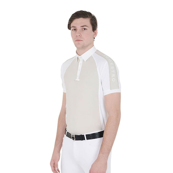 Equestro Kortärmad Piké Buttons 1/2 Mesh  S