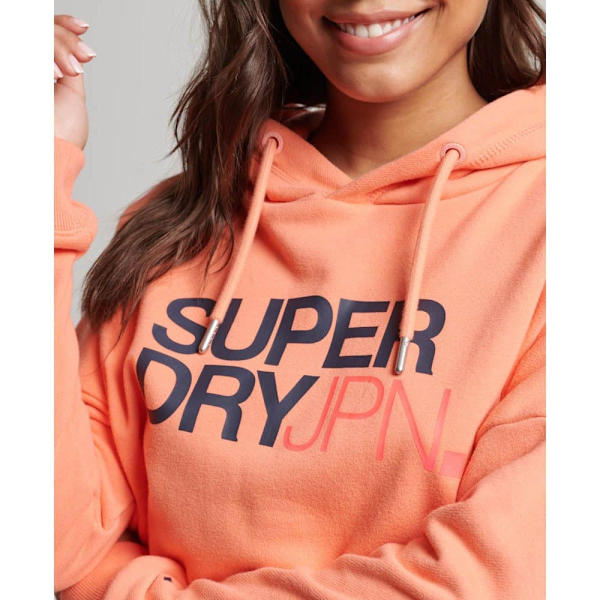 Superdry Hættetrøje Sportswear Logo Boxy Orange XS Kvinde
