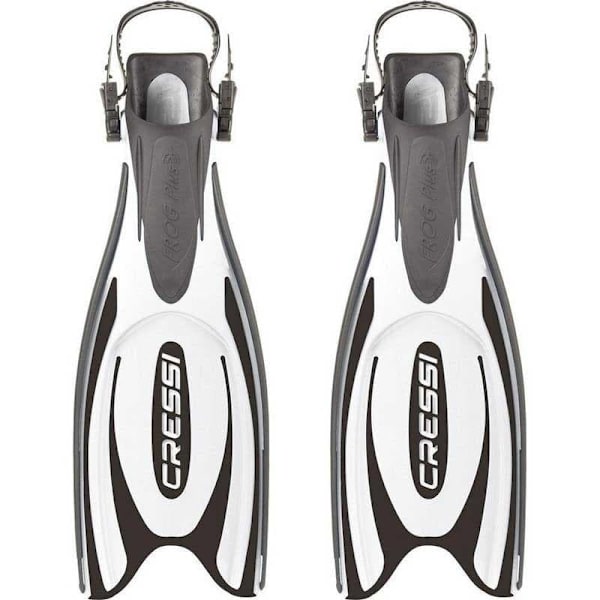 Cressi Dykkerfinner Frog Plus Hvid,Sort EU 45-47
