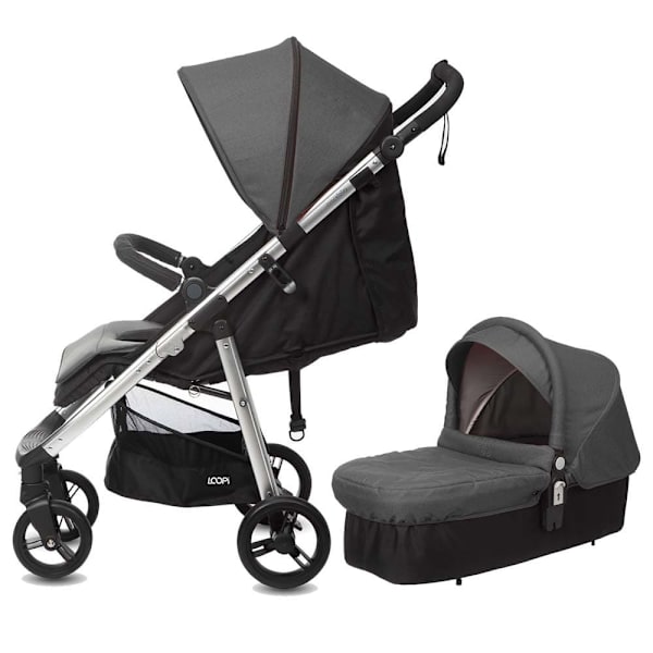 Casualplay Barnvagn Loopi City+cot Grå