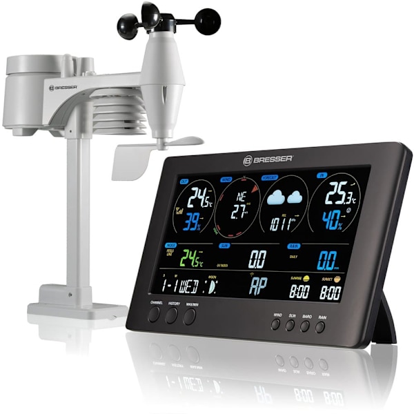 Bresser Vejrcenter Wifi Clearview 7-i-1 Sensor Sort