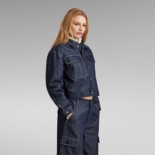 G-star Sherpa Detachable Liner Jeansjacka Blå XS Kvinna