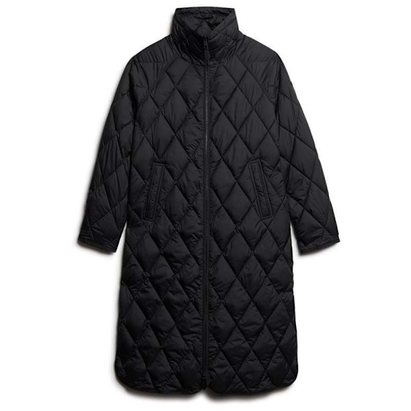 Superdry Superlong Quilt Liner Jakke Sort M Kvinde