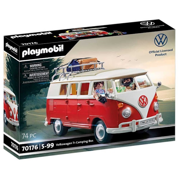 Playmobil Camping Bussi 70176 Volkswagen T1 Monivärinen