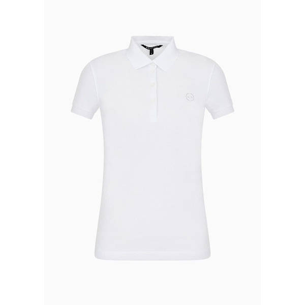 Armani Exchange 8nyf73_yj17z Kortærmet Polo Hvid S Kvinde