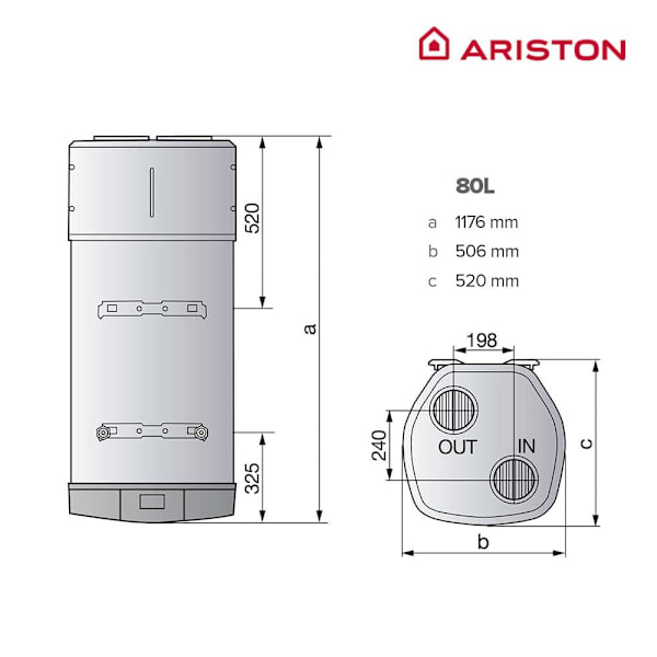 Ariston Pystysuora Sähkötermo Nuos Plus S2 Wifi 80l