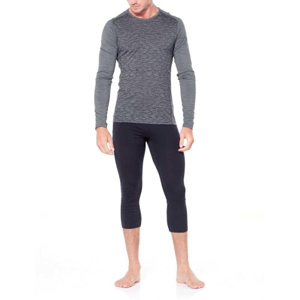 Icebreaker 200 Oasis Merino 3/4 Leggings Sort 2XL Mand