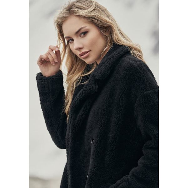 Urban Classics Overdimensioneret Parka Sherpa Sort M Kvinde