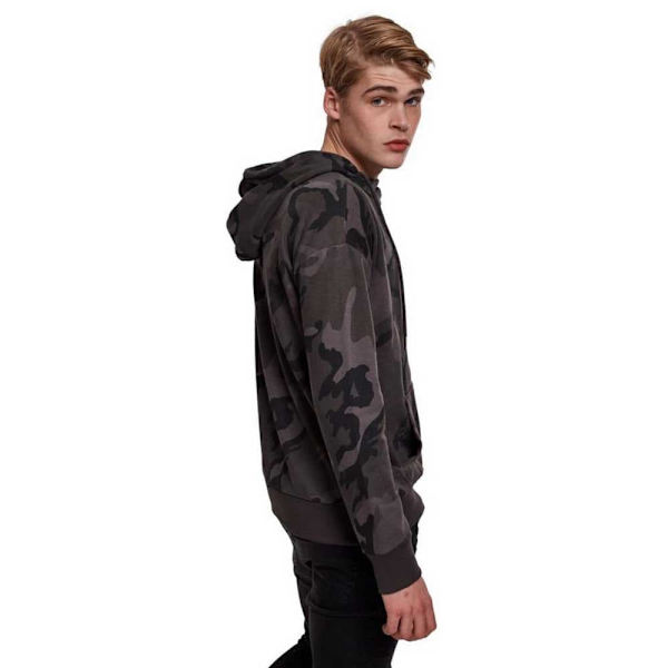 Urban Classics Hættetrøje High Neck Camo Grå S Mand