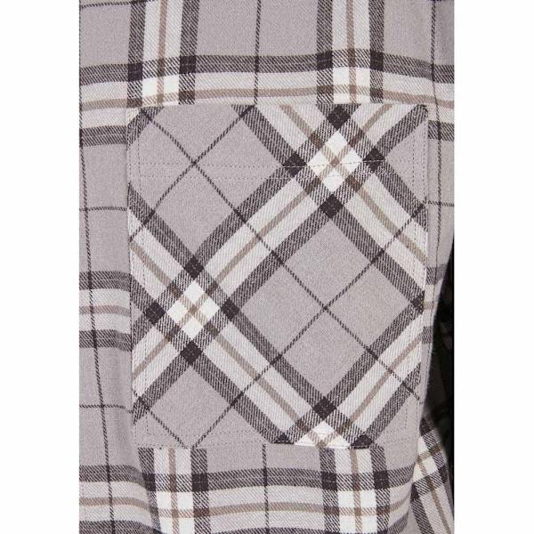 Urban Classics Lang ærmet Skjorte Oversized Check Grå L Mand