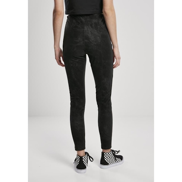 Urban Classics Bukser Washed Faux Leather Sort S Kvinde