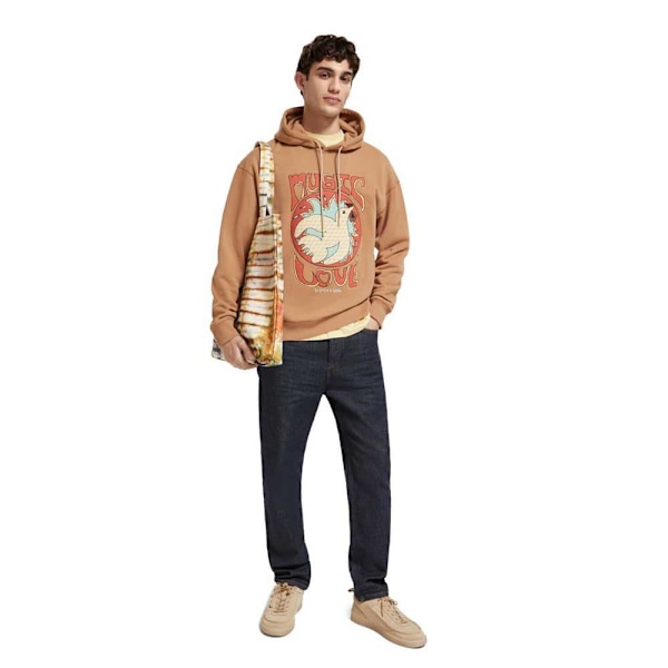 Scotch & Soda Hættetrøje Artwork Brun M Mand