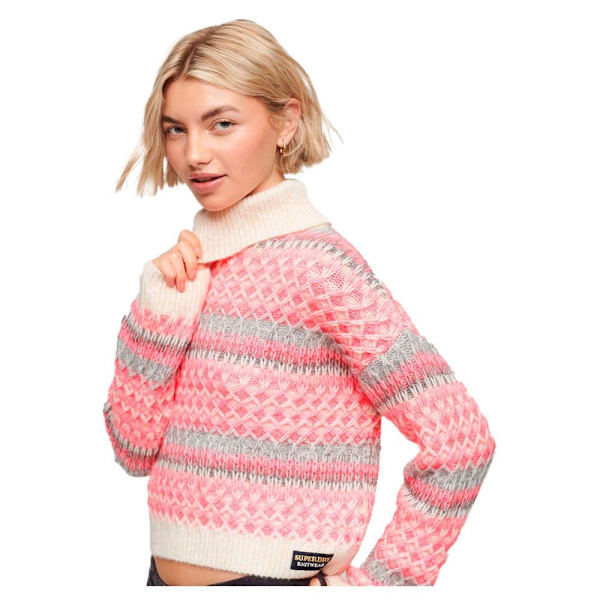Superdry Polotröja Roll Crop Rosa S Kvinna