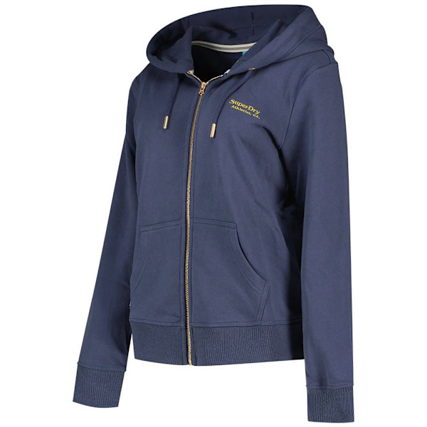 Superdry Essential Logo Ub Sweatshirt Med Lynlås Blå 2XS Kvinde
