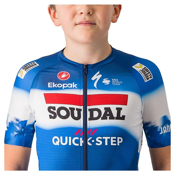 Castelli Kortärmad Tröja Aero Soudal Quick-step 2024 Blå 4 Years