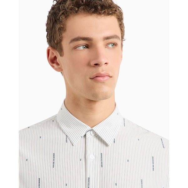 Armani Exchange 6dzc06-zn5dz Skjorte Med Lange ærmer Hvid XL Mand