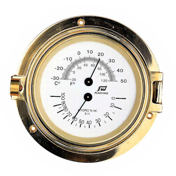Plastimo Mässing Termometer Hygrometer 4.5´´ Guld