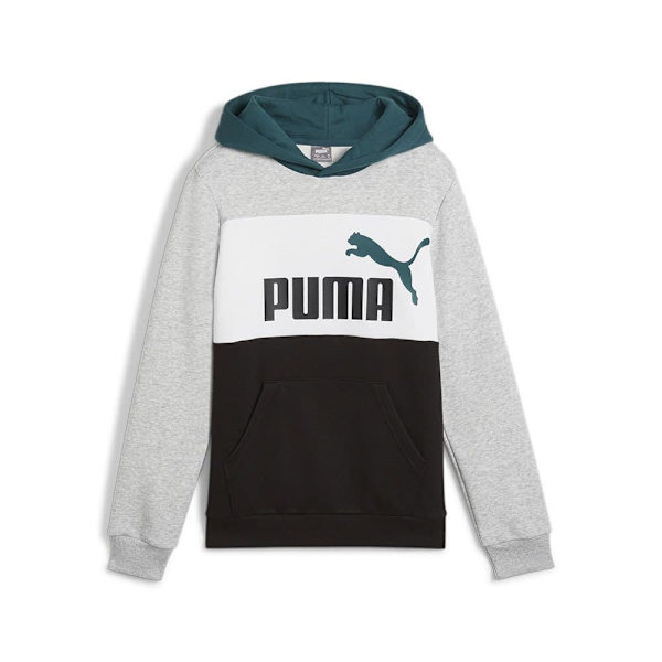 Puma Ess Block Huvtröja Grå 7-8 Years Pojke
