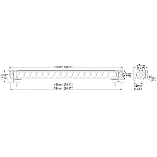 Hella Marine Diffuseret Lys Sea Hawk 470 36w Søvfarvet 3600 Lumens