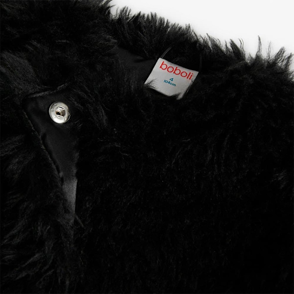 Boboli Fur Jakke Sort 6 Years