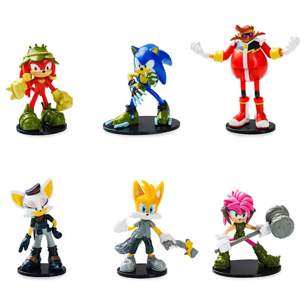 Sonic Artikuleret Pakke 6 Caja Deluxe Caja Deluxe Figur Flerfarvet